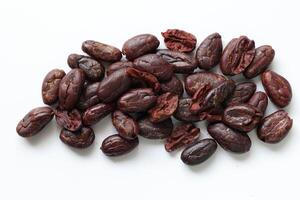 Brown roasted cocoa beans seeds, cocoa bean photo