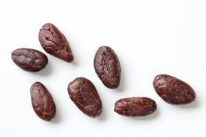 Brown roasted cocoa beans seeds, cocoa bean photo