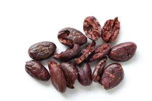 Brown roasted cocoa beans seeds, cocoa bean photo