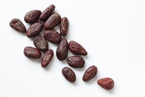 Brown roasted cocoa beans seeds, cocoa bean photo