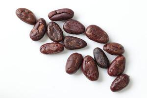 Brown roasted cocoa beans seeds, cocoa bean photo