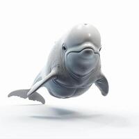a 3d rendering of a whale in the water photo