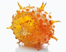 a fruit with a hole in it photo