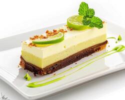 a piece of cake on a plate photo