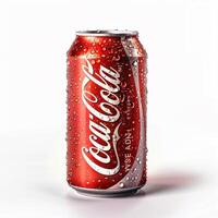 a can of coca cola on a white background photo