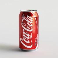 a can of coca cola on a white background photo