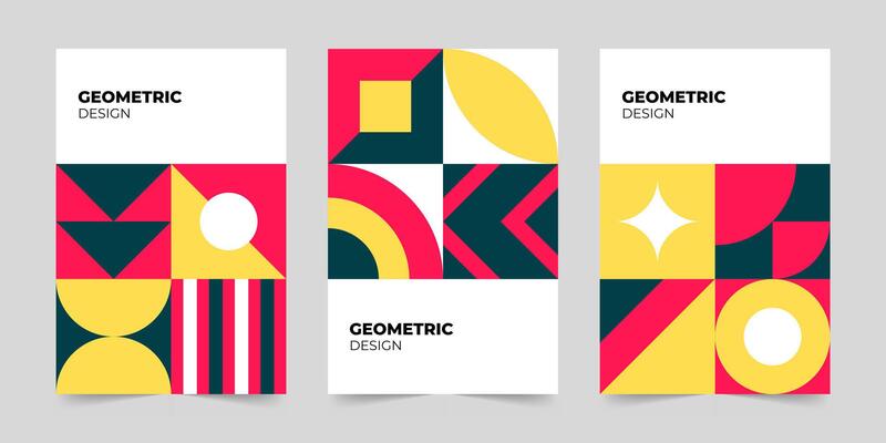 Abstract minimalist cover template. Modern colorful geometric pattern concept. illustration