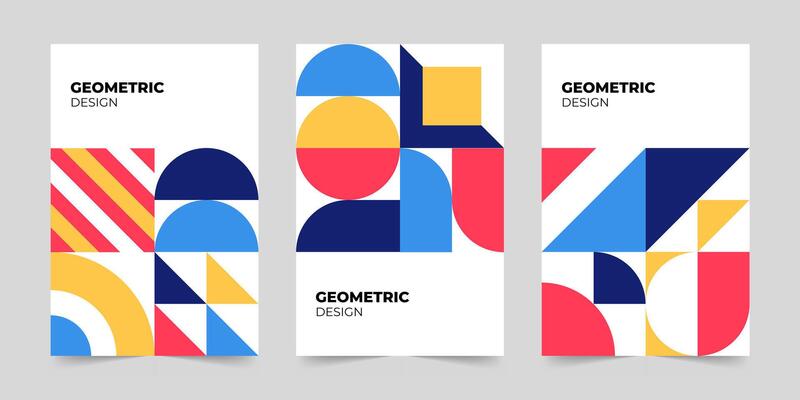 Abstract minimalist cover template. Modern colorful geometric pattern concept