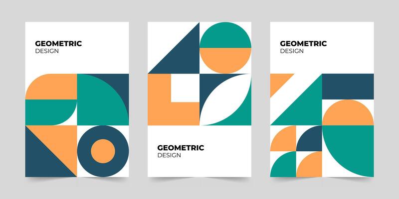 Abstract minimalist cover template. Modern colorful geometric pattern concept. illustration