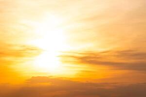 Beautiful , luxury soft gradient orange gold clouds and sunlight on the blue sky perfect for the background, take in everning,Twilight, Large size, high definition landscape photo