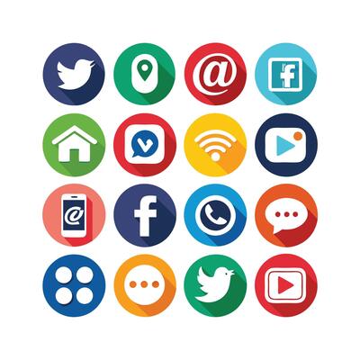 Social Media Icon Set Collection for Websites and Mobile Applications