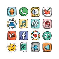 Social Media Icon Set Collection for Websites and Mobile Applications vector