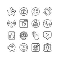 Social Media Icon Set Collection for Websites and Mobile Applications vector