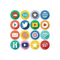 Social Media Icon Set Collection for Websites and Mobile Applications vector