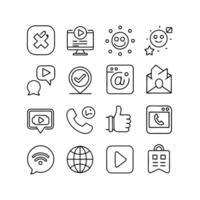 Social Media Icon Set Collection for Websites and Mobile Applications vector