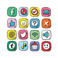 Social Media Icon Set Collection for Websites and Mobile Applications vector