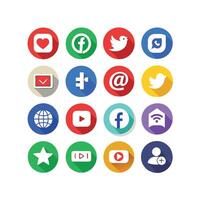 Social Media Icon Set Collection for Websites and Mobile Applications vector