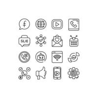 Social Media Icon Set Collection for Websites and Mobile Applications vector
