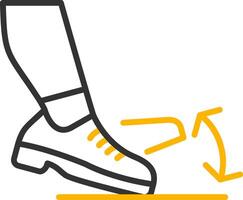 Toe Tap Line Two Color Icon vector