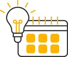 Day To Day Learning Line Two Color Icon vector