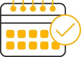 DeadLine Two Color Meet Line Two Color Icon vector