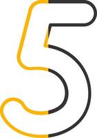 Five Line Two Color Icon vector
