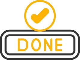 Done Line Two Color Icon vector