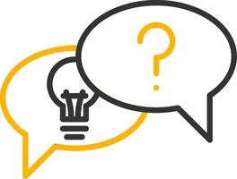 Problem Finding Line Two Color Icon vector