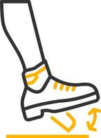 Ankle Flex Line Two Color Icon vector