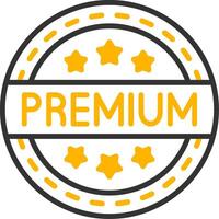 Premium Line Two Color Icon vector