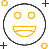 Smile Line Two Color Icon vector