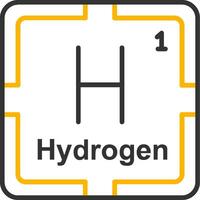 Hydrogen Line Two Color Icon vector