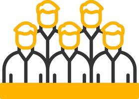 Spectators Line Two Color Icon vector