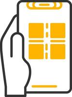 Qr Scan Line Two Color Icon vector