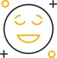 Sad Line Two Color Icon vector