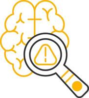 Mental Health Damage Line Two Color Icon vector