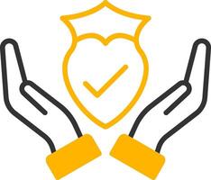 Trust Line Two Color Icon vector