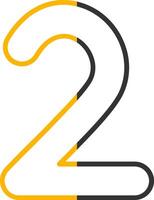 Two Line Two Color Icon vector