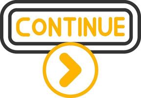 Continue Line Two Color Icon vector