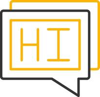 Hi Line Two Color Icon vector