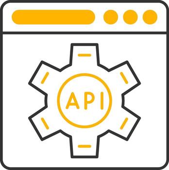 Api Line Two Color Icon vector