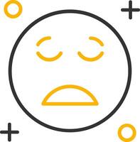 Relieved Line Two Color Icon vector