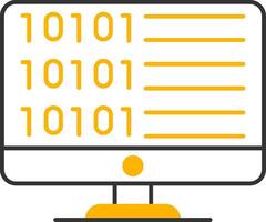 Code Line Two Color Icon vector