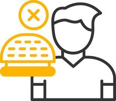 No Appetite Line Two Color Icon vector