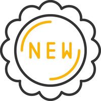 New Line Two Color Icon vector