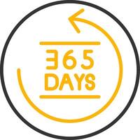 365 Days Line Two Color Icon vector