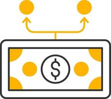 Expenses Division Line Two Color Icon vector