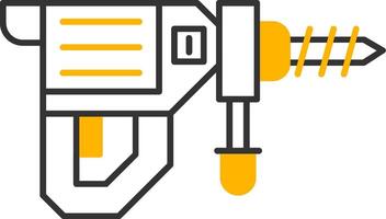 Rotary Hammer Line Two Color Icon vector