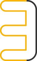 Three Line Two Color Icon vector