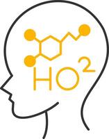 Dopamine Line Two Color Icon vector